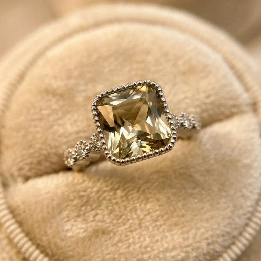 ANELLO TORMALLINA GOLDEN GREEN