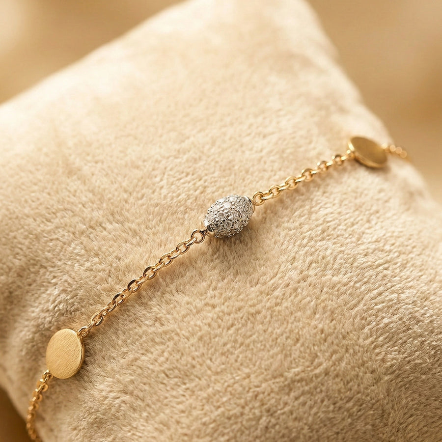 BRACCIALE BICOLORE DIAMANTATO