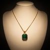 CATENA ORO GIALLO MALACHITE CUSCINO