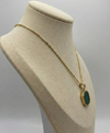 CATENA ORO GIALLO MALACHITE CUSCINO